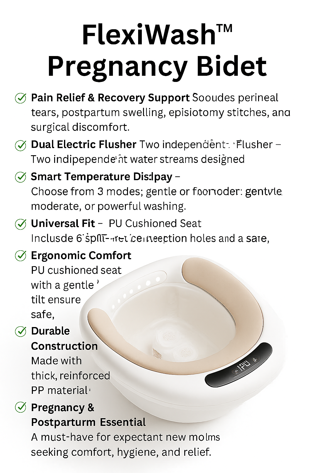 FlexiWash™ Pregnancy Bidet