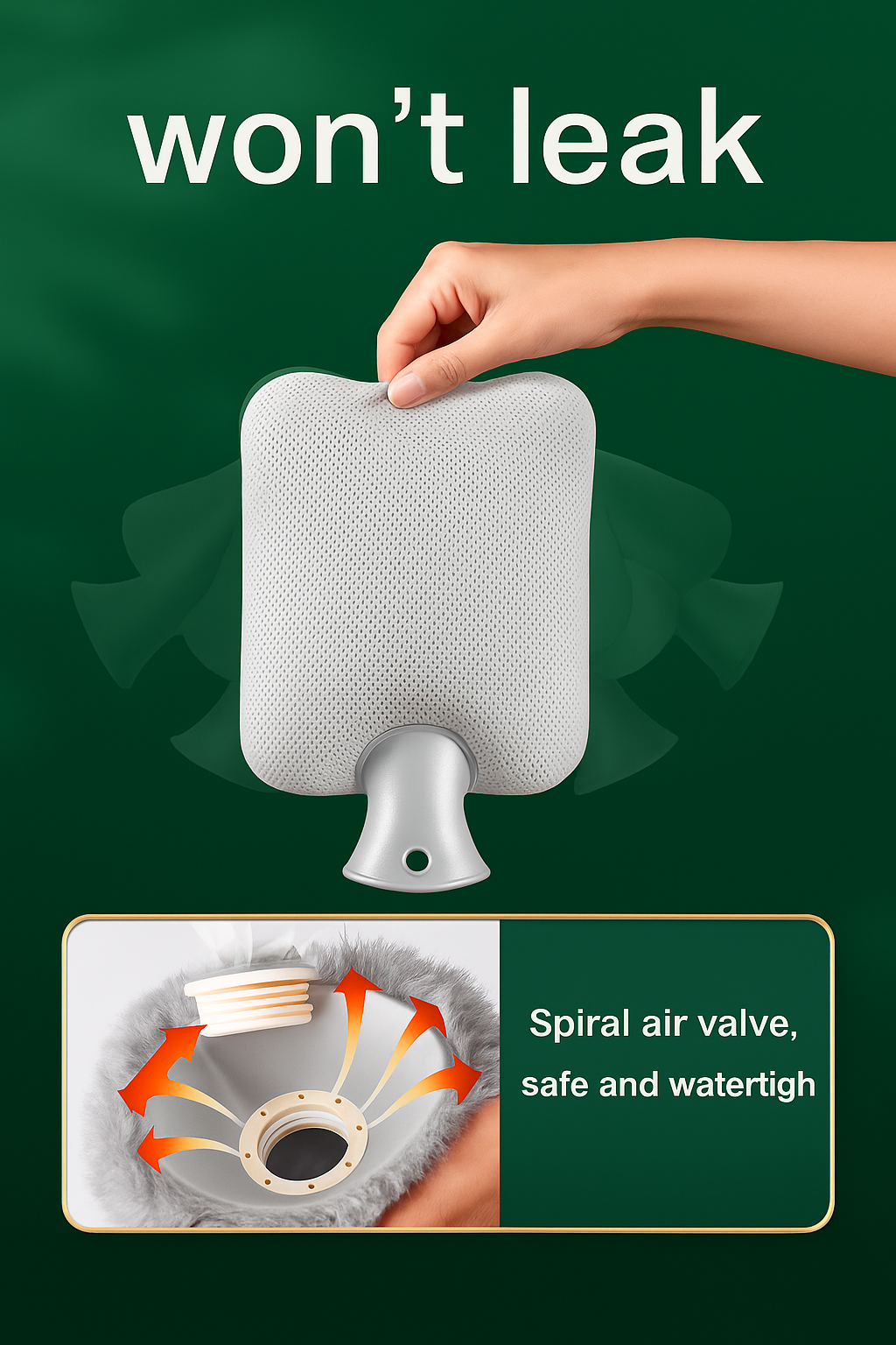 CozyTherm Large Capacity Plush Hot Water Bag