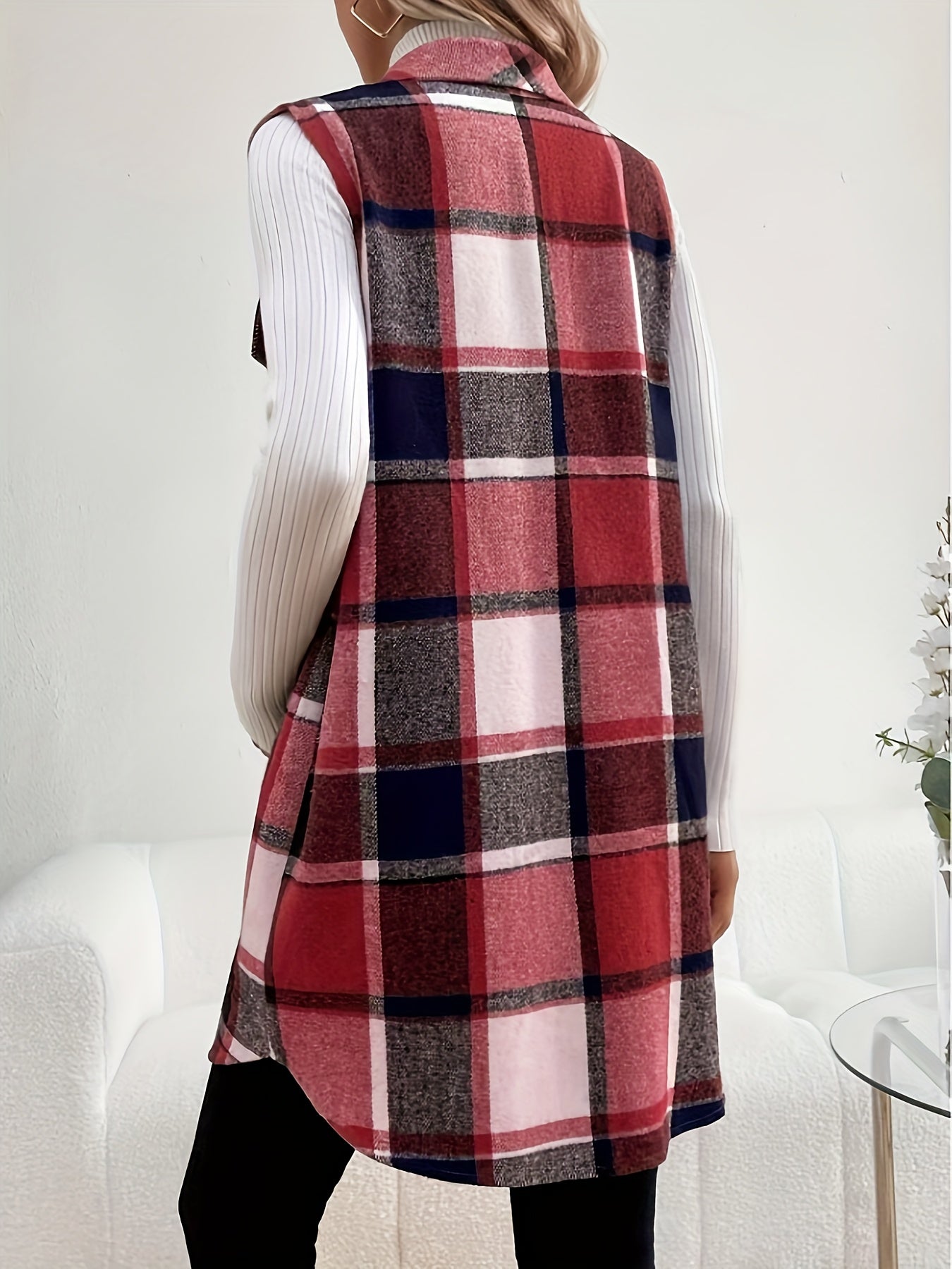 BumpChic Maternity Plaid Coat