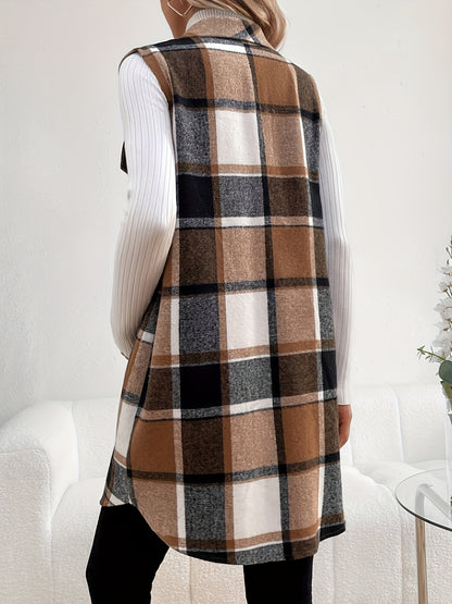 BumpChic Maternity Plaid Coat
