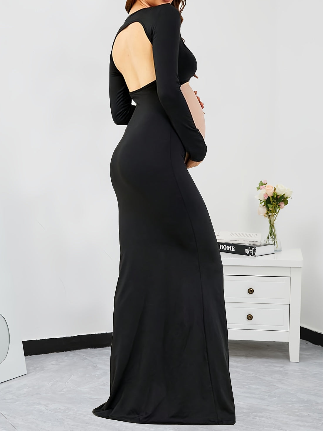 Radiant Bloom Maternity Maxi Dress