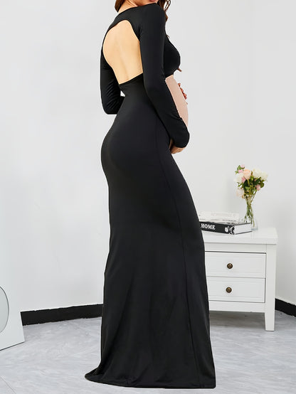 Radiant Bloom Maternity Maxi Dress